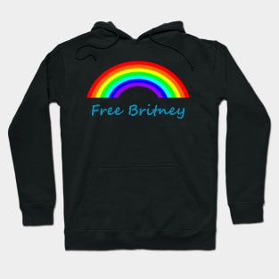 Rainbow Typography for Free Britney Hoodie